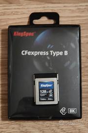 CFexpress Type B da 128 GB in 8k