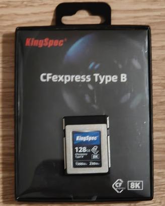 CFexpress Type B da 128 GB in 8k