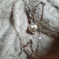 Rara collana vintage anni '60, argento e perle.