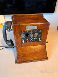 Telefono centralino antico in legno antiquariato