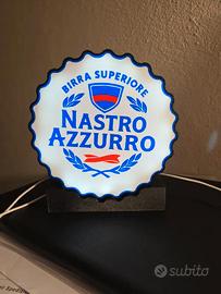Lampada LED Nastro Azzurro stile tappo birra