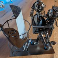 porta bottiglia in metallo