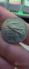 20 Centesimi Libertà 1921 – Regno d'Italia – qFDC