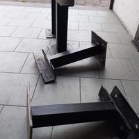 6 staffe metalliche da muro