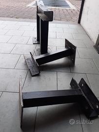 6 staffe metalliche da muro