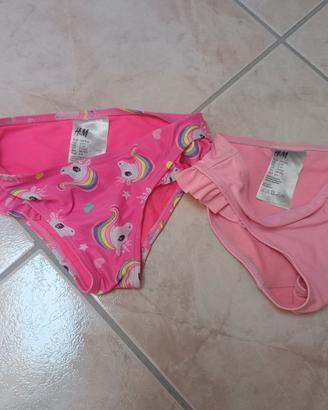2 Costumi Slip Bambina H&m taglia 98-104 3-4anni