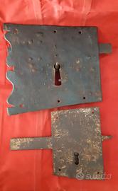 Serrature in ferro battuto antiche dell'800