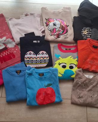 Set 84 maglietta pantaloni bambina dai 6 ai 9 anni