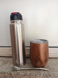 Tazza Termica con Coperchio, Thermos e Bombilla