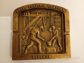 posacenere fermacarte in bronzo massiccio 