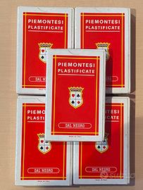 Set di 5 pacchi carte Piemontesi Dal Negro