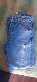 Jeans cropped/frank taglia 31/32 strappati 