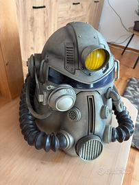 Fallout 76 T-51B power armor helmet + Canvas Bag