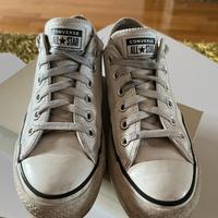 Converse in pelle bianca