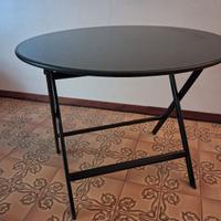 Tavolo rotondo in legno pieghevole