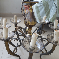 Lampadario in ottone anni 70