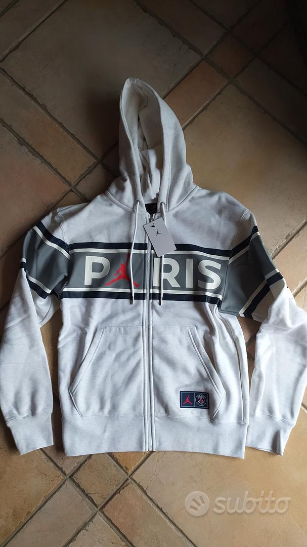 Bandiera Paris Saint Germain FELPA BIANCA CON CAPPUCCIO PSG X