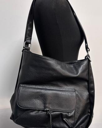 Borsa ecopelle nera grande