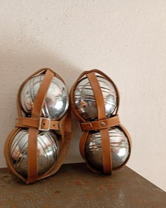 set 4 palle acciaio gioco bocce 