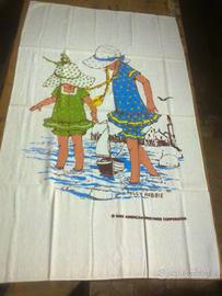 TELI BAGNO-SPUGNA- COTONE 100%-"HOLLY HOBBIE"-FOTO