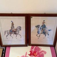 Quadri vintage "cavalli" misure 39x29 cm