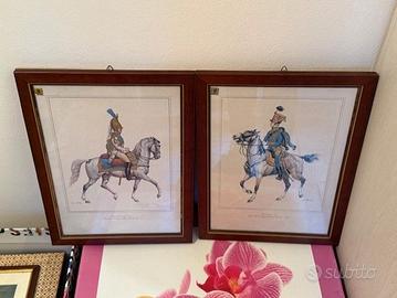 Quadri vintage "cavalli" misure 39x29 cm