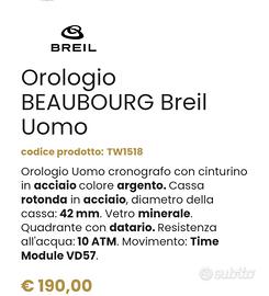 OROLOGIO UOMO BREIL