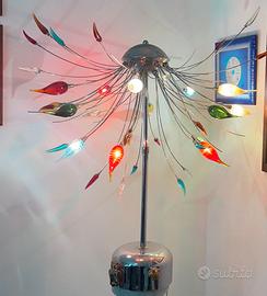 Lampadario o Lampada da angolo tulipani murano