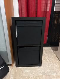 Ikea kallax due cubi nero