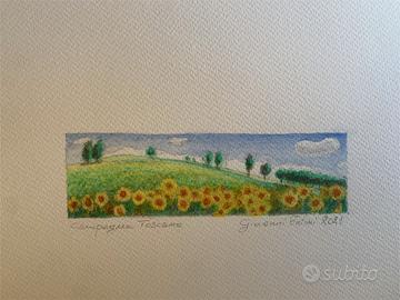 Campo di girasoli toscano