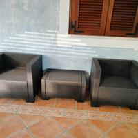Salotto da giardino con armadio 