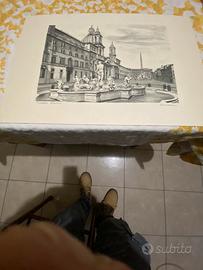 Quatro litografie di roma