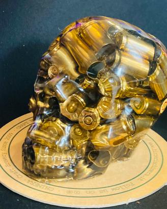 teschio/skull in resina-bossoli personabilizzabile