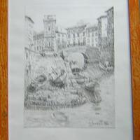 quadro fosso Livorno ponte marmo Saracino 18x24 1