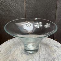 Vaso centrotavola vetro e argento