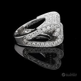 ANELLO A FASCIA IN ORO 18KT BRILLANTI 4.02 CT