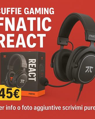 🎧 Cuffie Gaming Fnatic React NUOVE