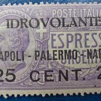 REGNO 1917 Espresso sovrastamp "IDROVOLANTE" AEREA