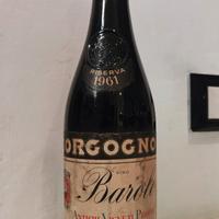 vino rosso BAROLO giacomo BORGOGNO riserva 1961