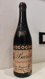 vino rosso BAROLO giacomo BORGOGNO riserva 1961
