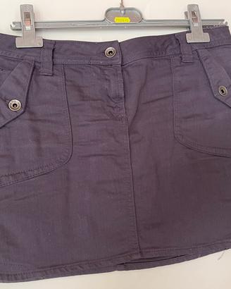Minigonna jeans viola Sisley
