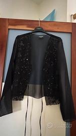 Camicia leggera nera da cerimonia o sera