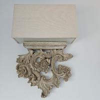 peter ap2 applique effetto legno paralume in tessu