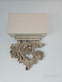 peter ap2 applique effetto legno paralume in tessu