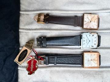 3 orologi uomo quadrati anni 60