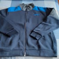 felpa con cerniera, colore blu 