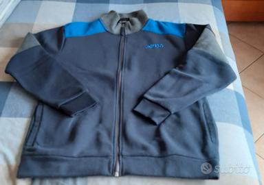 felpa con cerniera, colore blu 