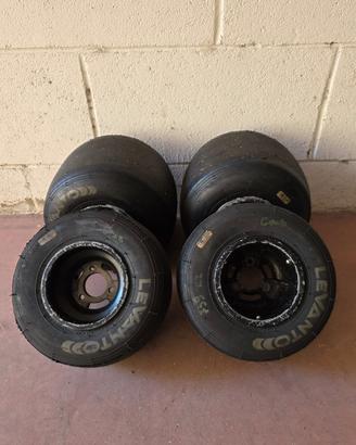 Set ruote complete Levanto KRT per Go-Kart