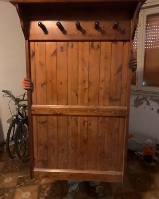 Appendiabiti da parete in legno