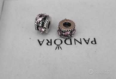 Coppia x2 Charm Pandora Cuori Rosa 791161C01